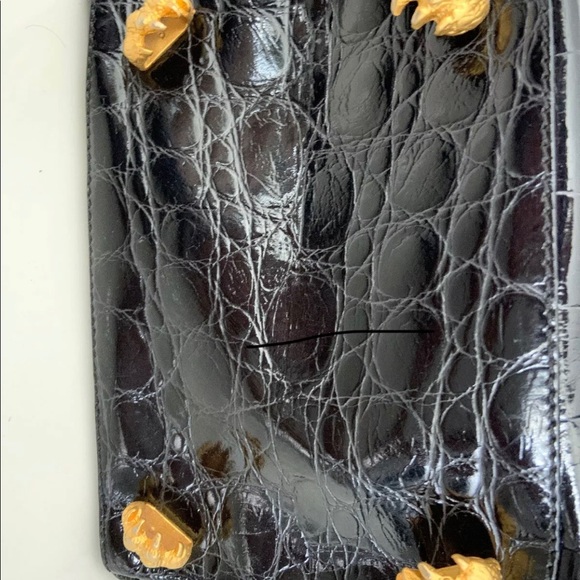 Gianfranco Ferre Pre-Owned 1980s Croc Leather Bag - Picture 4 of 10